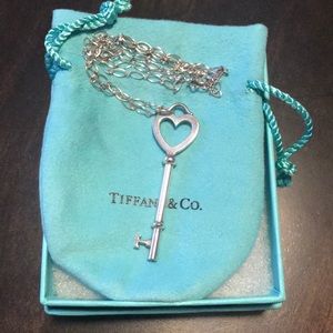 Tiffany & Co. Heart Key pendant necklace.